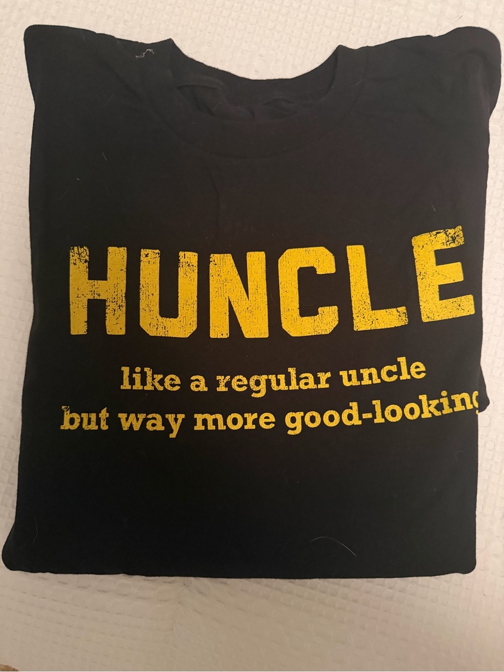 HUNCLE Graphic Tee in Yellow on Black